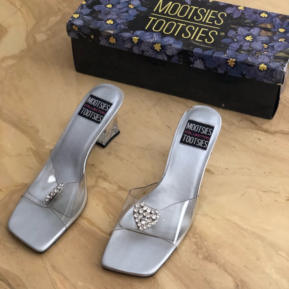 Mootsies Tootsies Clear Heels  - Sz 6.5